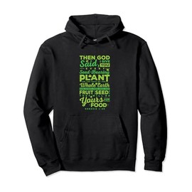 Genesis 1:29 Plant Based Diet Vegan Vegetarian Bible Verse Pullover Hoodie