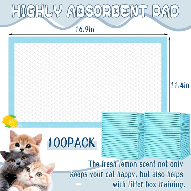 Cat Pee Pad for Breeze Systems,100 Count Super Absorbent Leak-Proof