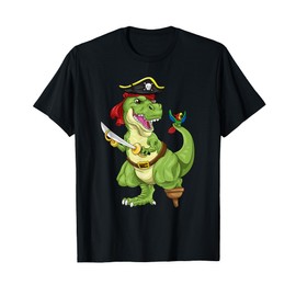 Kids T-Rex dinosaur pirate costume Party Bday Dino T-Shirt