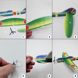 Falaquer Polystyrene Planes for Children, Styrofoam Planes, Gliding Planes Children Styrofoam, Gliding Planes, Styrofoam Aeroplane Children, Throw Gliders, Pack of 24