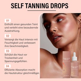 Tanning Drops, 60 ml Self Tanning Drops, Bronzing Drops for Natural Increase of Melanin, Self-Tanning Drops, Long-Lasting Tan, Solarium for Face and Body, Safe and Effective