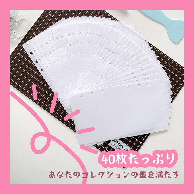 40 Sheets Peel Off Paper Sticker Pad Refill, Supports 6