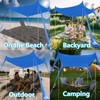 Beach Canopy, Beach Tent Sun Shelter with Beach Blanket, Beach