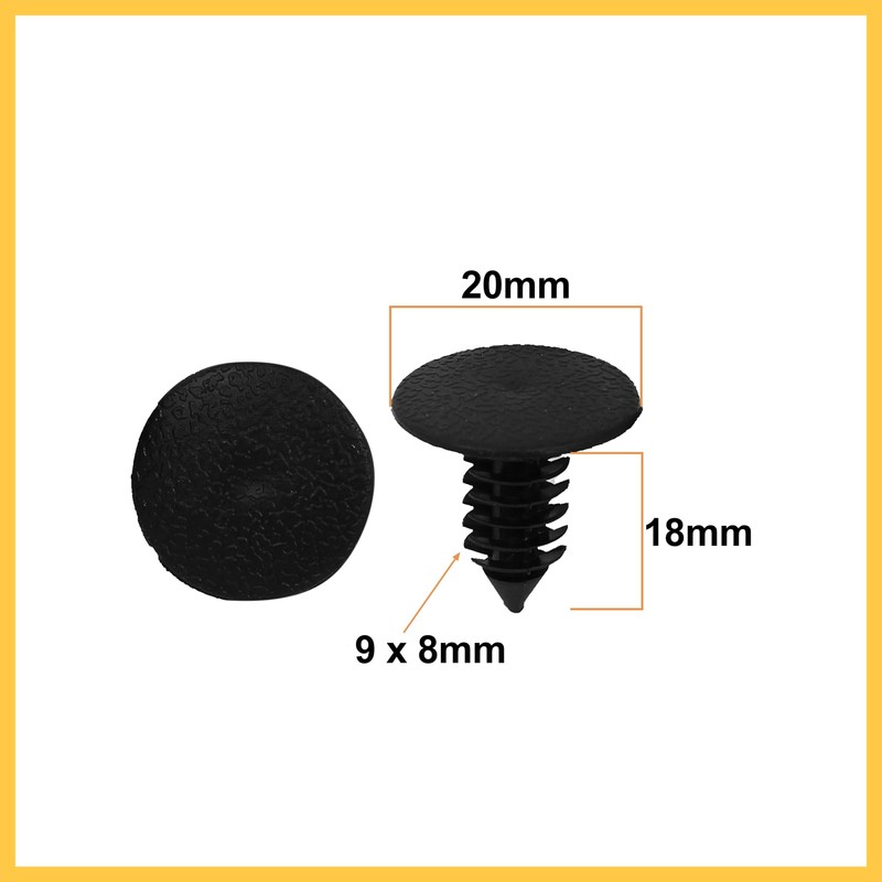 REPAIROCK 9mm x 8mm Hole Plastic Car Fender Fir Tree