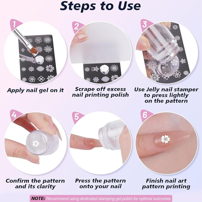 Subay French Nail Stamper, Nail Stamper Kit - 2pcs Nail