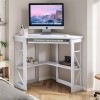Vecelo Home Office Table Corner Desk Laptop Computer Table Keyboard