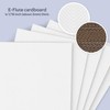 Golden State Art, 25 Pack 11x14 One-side White Corrugated Cardboard