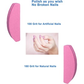 Buffer for Nails, 10 Pieces Nail Files, Buffer Sanding Blocks, Nail File, 100/180 Nail File, Polishing File, Fingernails, Nail Buffer Block, Nail Polishing Block, Buffer Double Sided Nail File Nail