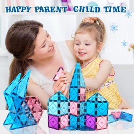 Magnetic Building Blocks from 3 4 5 6 Years 3D Strong Magnetic Toy for Children, STEM Magnetic Building Blocks for Promoting Creativity Learning Toy for Girls Boys 7 8 Years Birthday Christmas Gifts