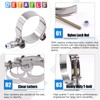 Glarks 5pcs 44-51mm Stainless Steel Hose Clamps with T Bolt
