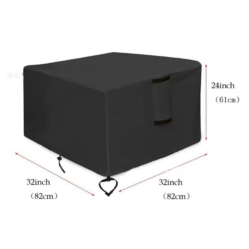 Fire Pit Cover Square for Fire Pit 28-32 Inch,Waterproof Outdoor