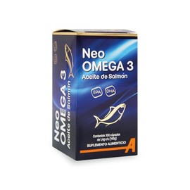 ANAHUAC Neo Omega 3 Aceite de Salmn, 100 Cpsulas Blandas, Suplemento de cidos Grasos EPA y DHA, Salud Cardiovascular, Cerebral y Articular            