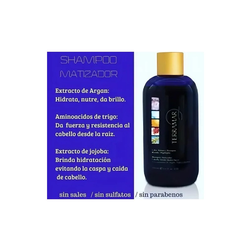 Shampoo Matizador Para Cabello Terramar, 250 Mls.