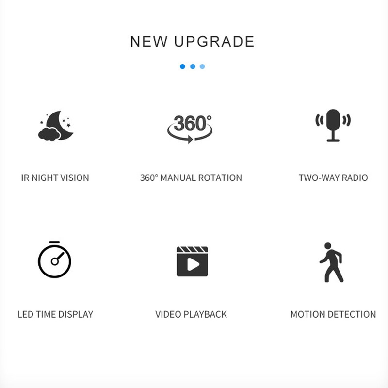 Plug in Smart Security Camera with Clock 1080p Image Night