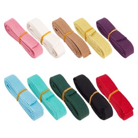 letsinstyle 10 Rolls Heavy Cotton Webbing, 3/4 inch 20 Yard Handles Webbing Straps, Bags Leash Straps for Making Bag Handles, Cloth Belt, Crafts Outdoor Accessories Supplies