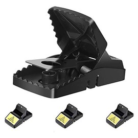 Trisiki Mouse Traps, 4 Pack Heavy Duty Reusable Snap Traps that Kill Instantly, High Sensitive Mice Catcher, Safe and Effective Rodent Trap for Indoors Outdoors