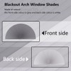 SEEYE Arch Window Blackout Shades, Pleated Fabric Blind (Radius: 24'')