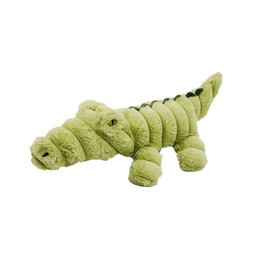Pet Lou Zoo Friends Alligator, 16-inches Long, Green, Squeak Toy, Plush, Pet Toys and Supplies