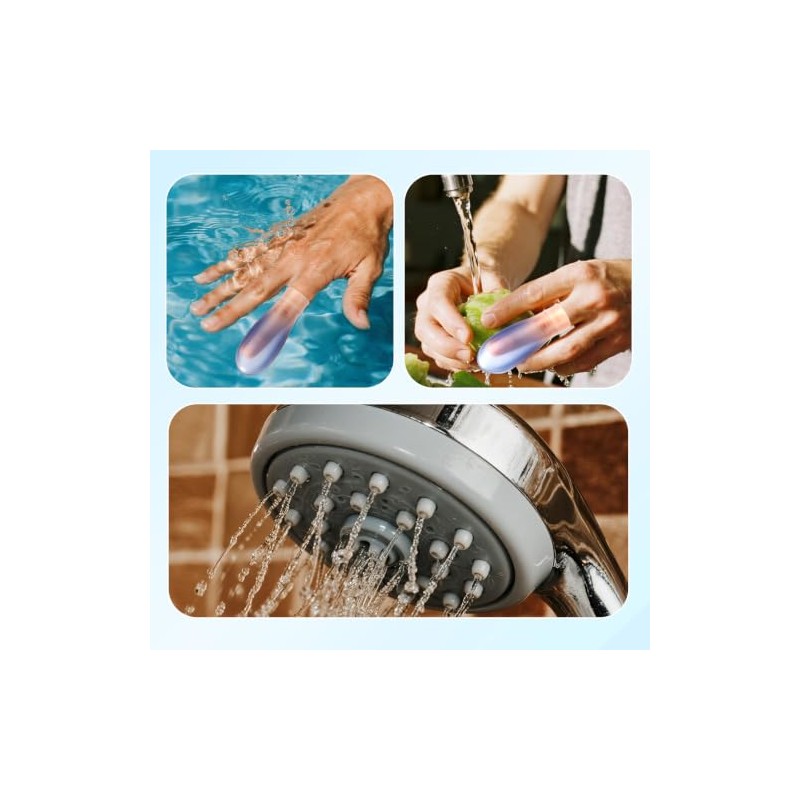 2pcs 85x25mm/3.35x0.98in Waterproof Finger Protector(Transparent)