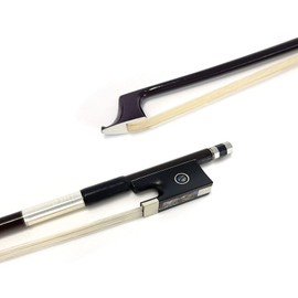 LIEKE Carbon Fiber Violin Bow 4/4 full size lightweight Fiddle Bow (4/4 size, Coffee)