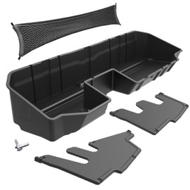 Tyger Auto Rear Under Seat Storage Box Compatible with 2019-2025 Chevy Silverado 1500/GMC Sierra 1500; 2020-2025 2500 3500 | Double Cab & Crew Cab | Custom-Fit Cargo Organizer Console | TG-CB5C8838