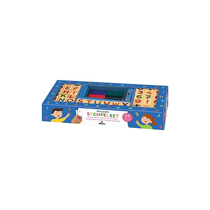moses. My Large Stamp Set - 48 Different Children's Wooden