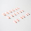 Clataly 24 Pieces Short Rose Gradient False Nails Square Shiny