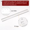 HARFINGTON 2pcs Film Flexible Ruler 30cm 0.1mm Scale with R