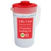 Water Pitcher with Lid 1 Gallon Pitcher, Freezer/Dishwasher Safe, BPA