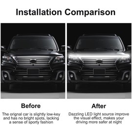 Hood Light Strip, TEKSHINNY 79 Inches Flexible Exterior Car LED Strip Lights Waterproof Car Led Light Daytime Running Light Strip for Cars, Trucks (White)