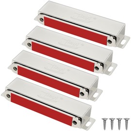 Cabinet Door Magnets Heavy Duty 90lb Jiayi 4 Pack Magnetic Cabinet Catch Stainless Steel Door Magnetic Latches Heavy Duty Magnetic Cabinet Latch for Kitchen Cupboard Closure