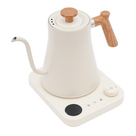 Electric Gooseneck Kettle, 0.9L/0.24Gal 1200W, Temperature Control 104-212°F, Stainless Steel Hot Water Tea Kettle, LED Display, 1-24 H Keep Warm for Pour Over Coffee, Home, 11.02*8.07* 8.66in White