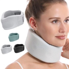 Neck Brace for Neck Pain & Support Adjustable Neck Support Brace for Sleeping Foam Support Relieves Neck Pain and Spine Pressure(Grey)