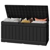 Greesum Outdoor Storage Box 82 Gallon Storage Bin with Lid