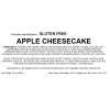 Andy Anand Gluten Free Apple Cheesecake 9" Made Fresh, Shipped