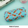 LParkin Corgi Dogs Students Super Large Capacity Canvas Pencil Case