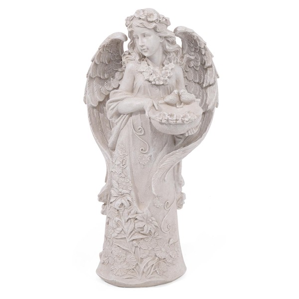 Hanna Roberts Outdoor Garden Statues,23.5" H Angel Statue, Resin Angel
