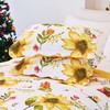 EVENHUG 100% Cotton Quilt Queen Size Yellow Sunflower Bedding Set