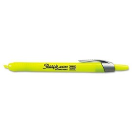 SHARPIE Accent : Accent Retractable Highlighter, Chisel Tip, Fluorescent Yellow -:- Sold as 2 Packs of - 12 - / - Total of 24 Each