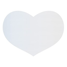 Calendars and More, Inc. Durable Blank Heart Shaped Corrugated White Yard Sign - Strong Coroplast - Great DIY Signs (1 Pack - White Heart)