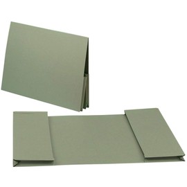 Guildhall Legal Wallet Double Pocket Manilla 315gsm 2x35mm Foolscap Green Ref 214-GRNZ [Pack 25] [per Pack: 25]