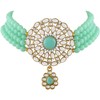 Aheli Kundan Pearl Choker Multi Layered Collar Aretes Set Joyería