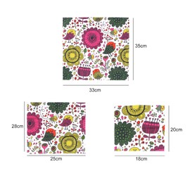 Beowanzk Organic Beeswax Food Wrap,Set of 6 Wax Wraps Food Reusable,Bee Wax Paper Sheets,Biodegradable Cling Film,Beewax Wrapping Storage for Cheese,Sandwich,Bread,Beeswax Cloth