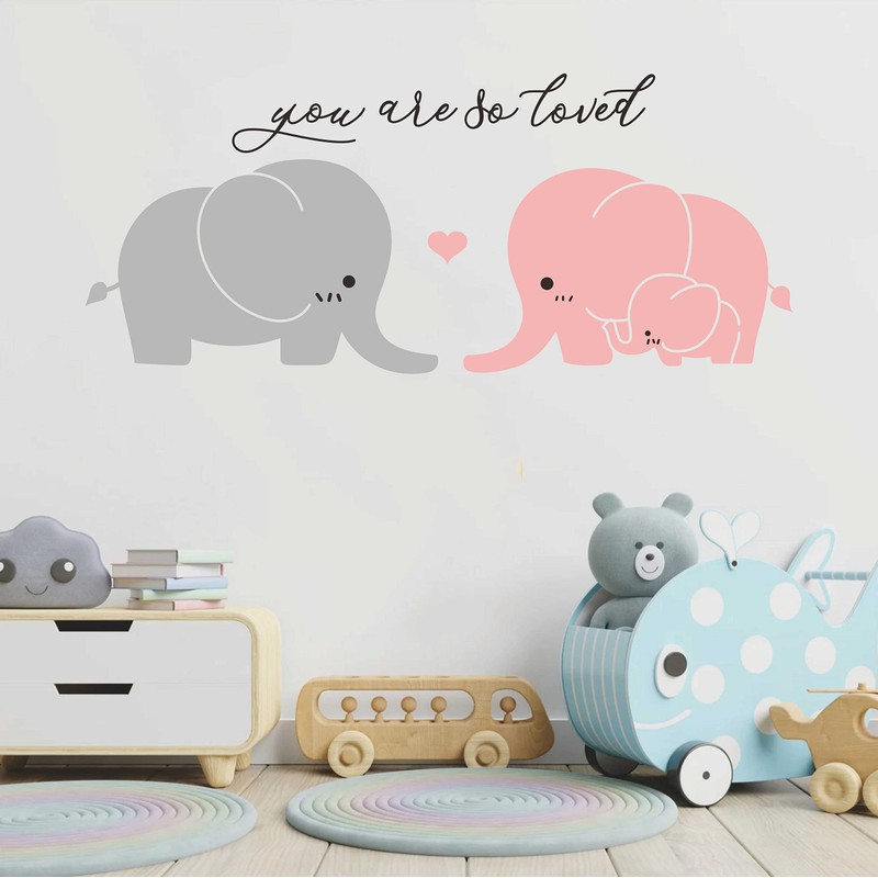 Elephant Wall Decal Nursery Wall Stickers Baby Kids Room Wall