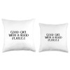 Good Girl With A Hood Playlist Throw Pillow