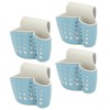4Pcs Sink Sponge Holder PP 2 Layer Adjustable Strap Soap