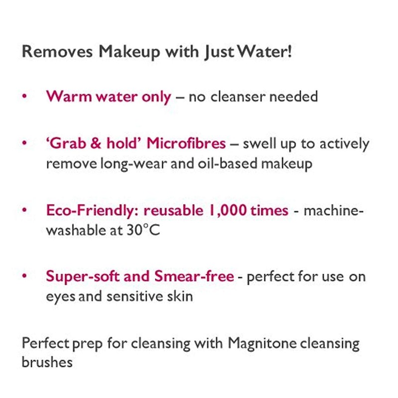 Magnitone Wipe Out Micro Fibre Cleansing Cloth, Grey, Pack of
