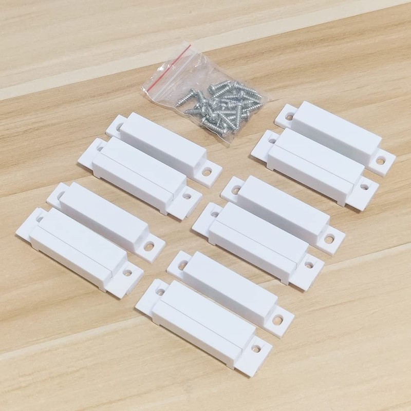 WESUA 5 Pack Surface Mounted NC Magnetic Door Contacts Switch