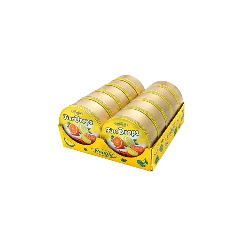 German Sanded Lemon and orange Candies 175g Tin (Zitronen- und