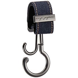 e.x.p.japon E-bgh03bkS Baggy Hook, BK-Denim, 360° Rotation, Double Hook, Stroller Luggage Hook, Load Capacity: Approx. 132.3 lbs (60 kg), Stroller Hook